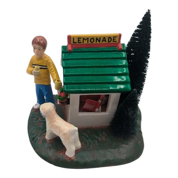 Department 56 " Ben & Buddy's Lemonade Stand " #55144 Snow Village 2001 Dog - Picture 5 of 10